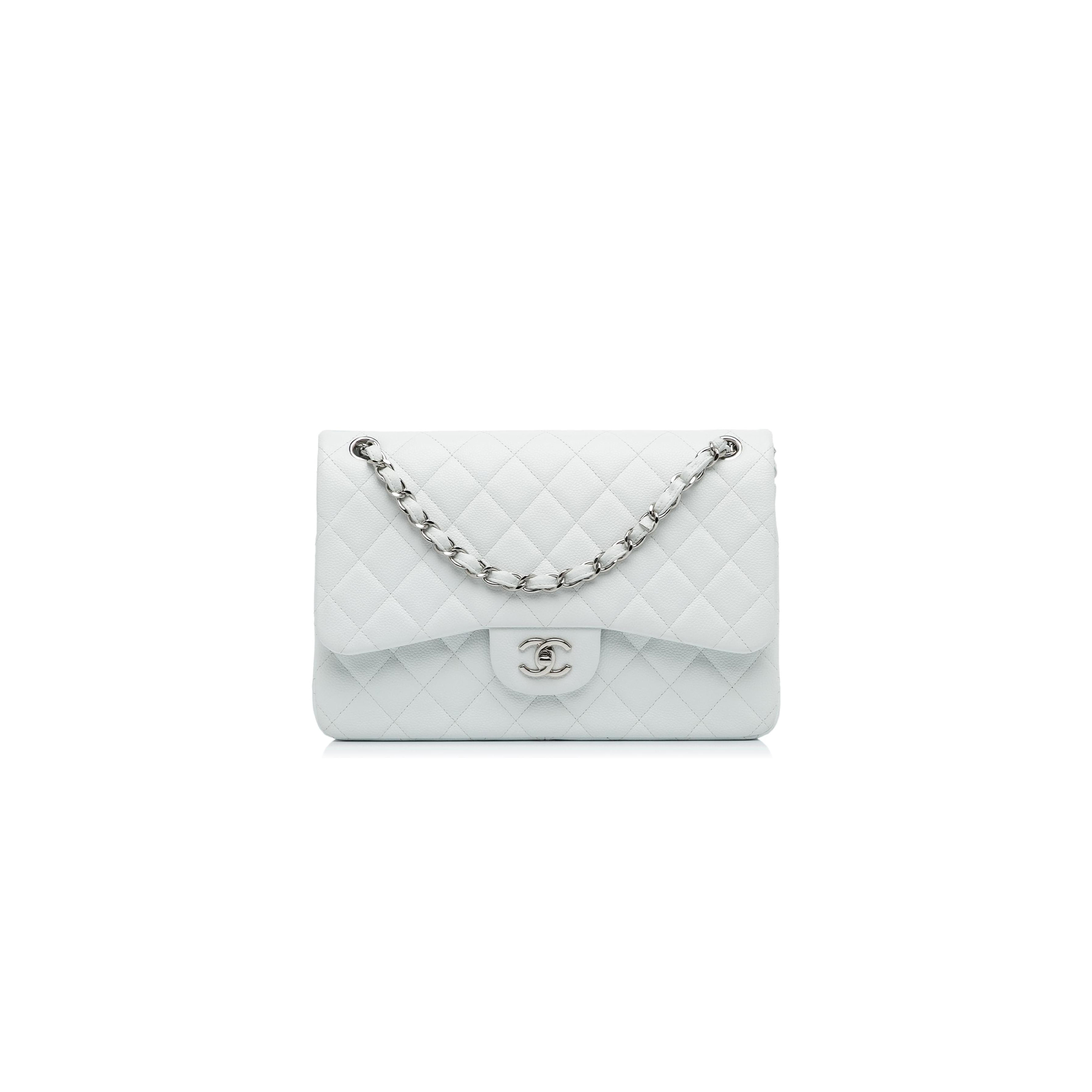 Ch**el quilted caviar leather classic jumbo double flap bag 426506 (30*21*9cm)
